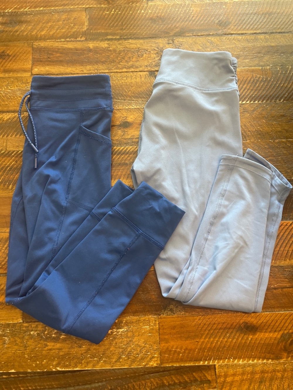 Yogalicious Girls' Leggings Set - Navy and Light Gray
